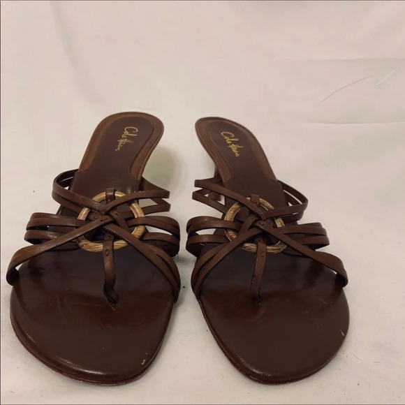 Cole Haan Brown Leather Sandals: Size 8 1/2. Stylish and comfortable. - Picture 2 of 9